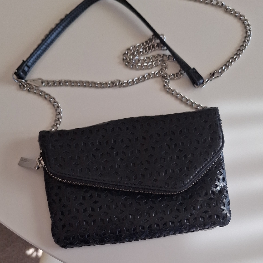 Hobo Elegant Black Chain Strap Bag